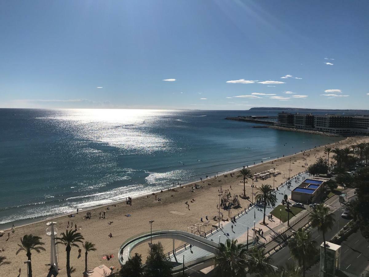 Apartamento Con Vistas Al Mar Primera Linea De Playa Del Postiguet Alicante Kültér fotó